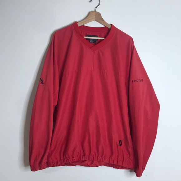 Footjoy mens pullover nylon golf sweater jacket size large - Picture 1 of 14